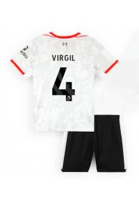 Liverpool Virgil van Dijk #4 Babytruitje 3e tenue Kind 2024-25 Korte Mouw (+ Korte broeken)